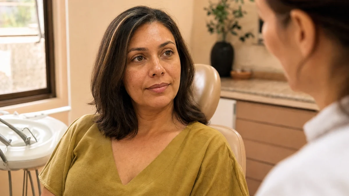 Paciente adulta em avaliação ortodôntica em Prado, Belo Horizonte — aparelho para adultos, Dentistas BH