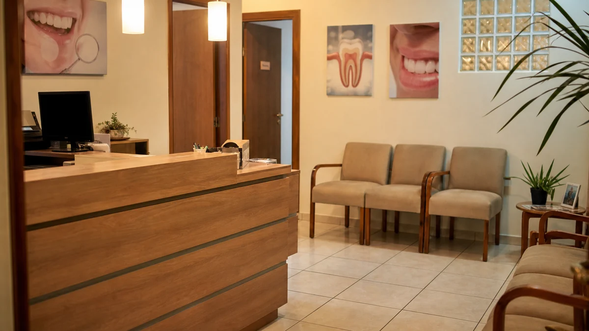 Recepção do consultório odontológico no Prado, Belo Horizonte — Dentistas BH