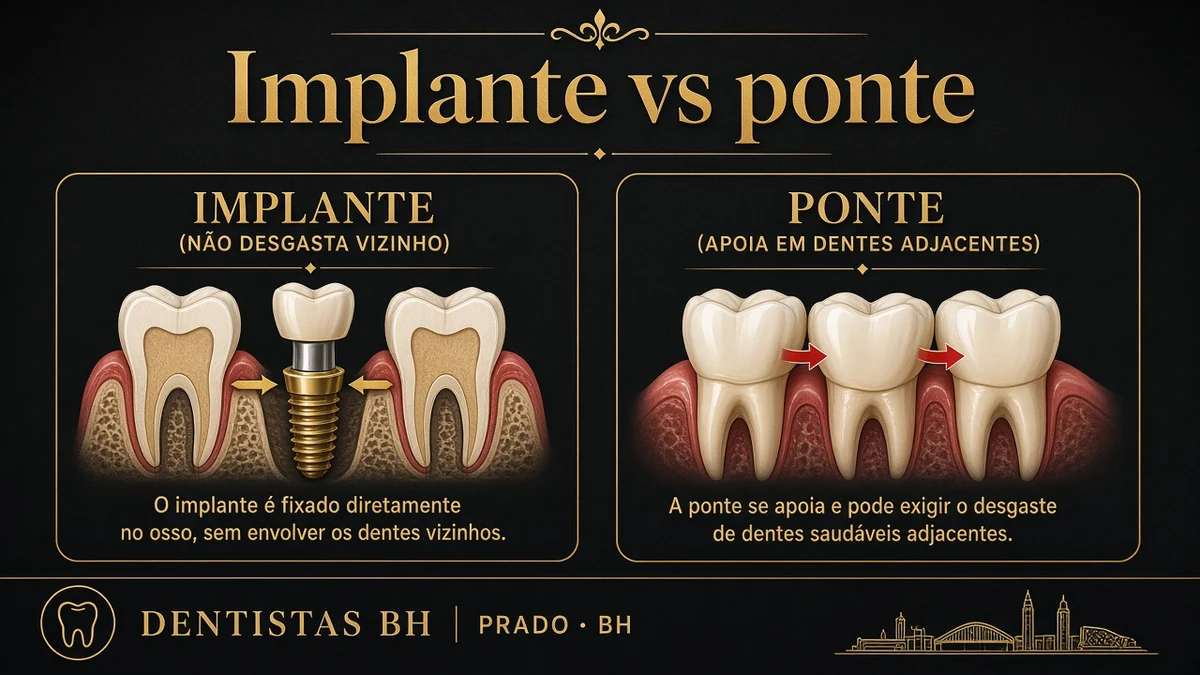 Infográfico 1 — implante ou ponte — Dentistas BH, Prado, BH