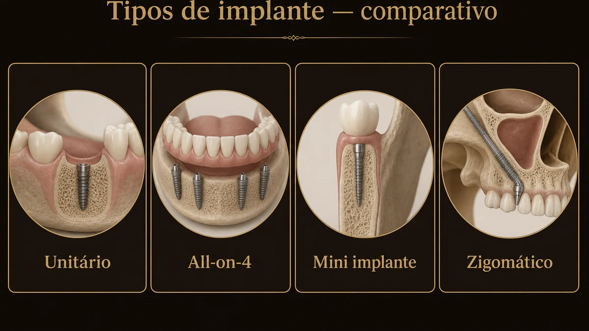 Comparativo de tipos de prótese dentária: fixa, removível e sobre implantes, Belo Horizonte