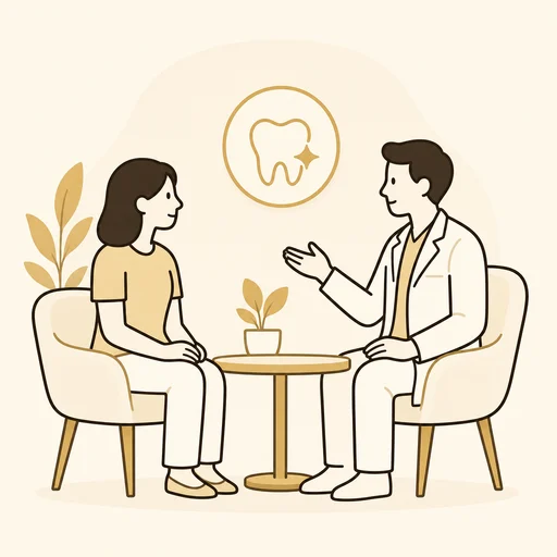 Ilustração de conversa na avaliação