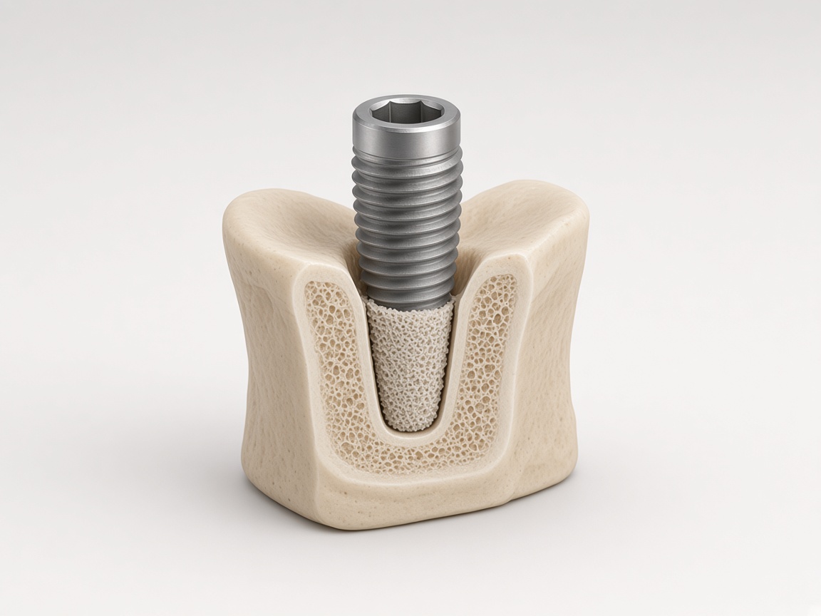Modelo de enxerto ósseo com implante dentário