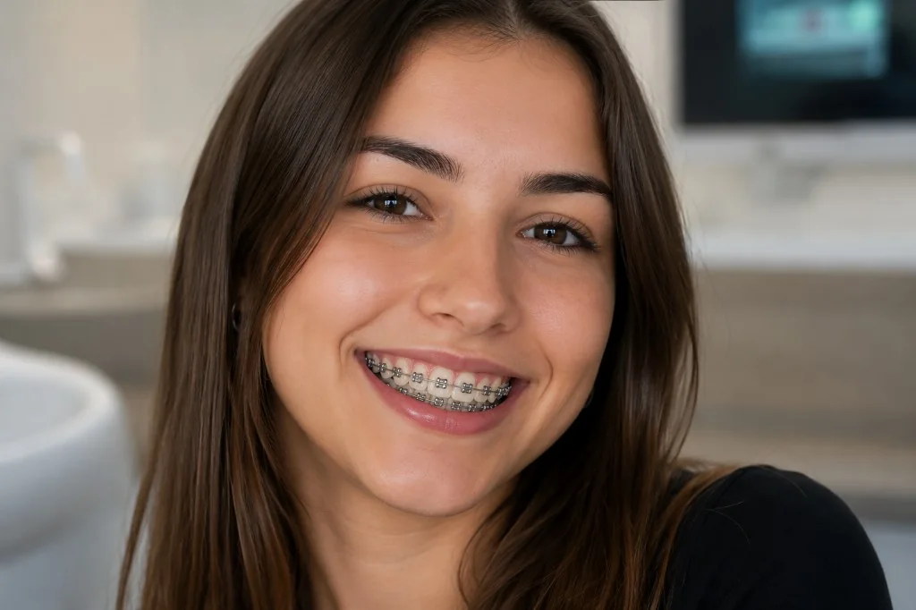 Ortodontia com aparelho no consultório Dentistas BH, Prado, BH